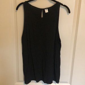 Old Navy Women's Sheer Tank Top Blouse with Button Closure - Black